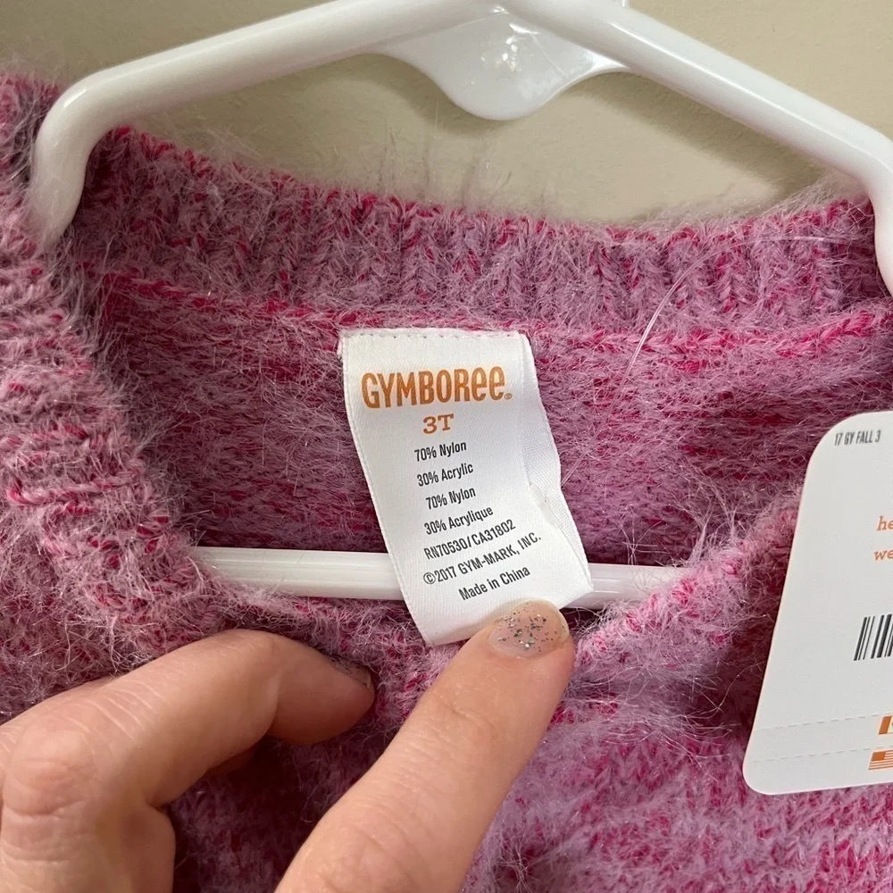 New with tags Gymboree fuzzy pink sweater
